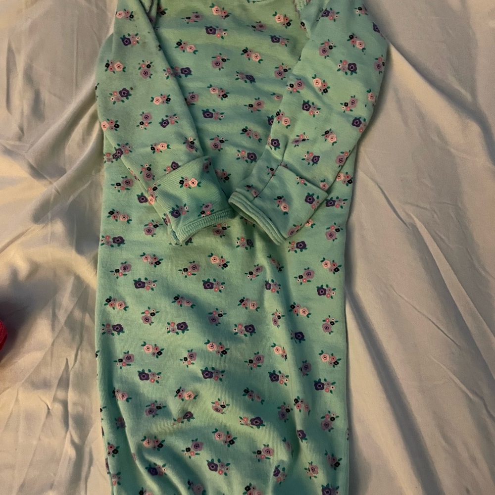 Simple Mint Green Baby Garment